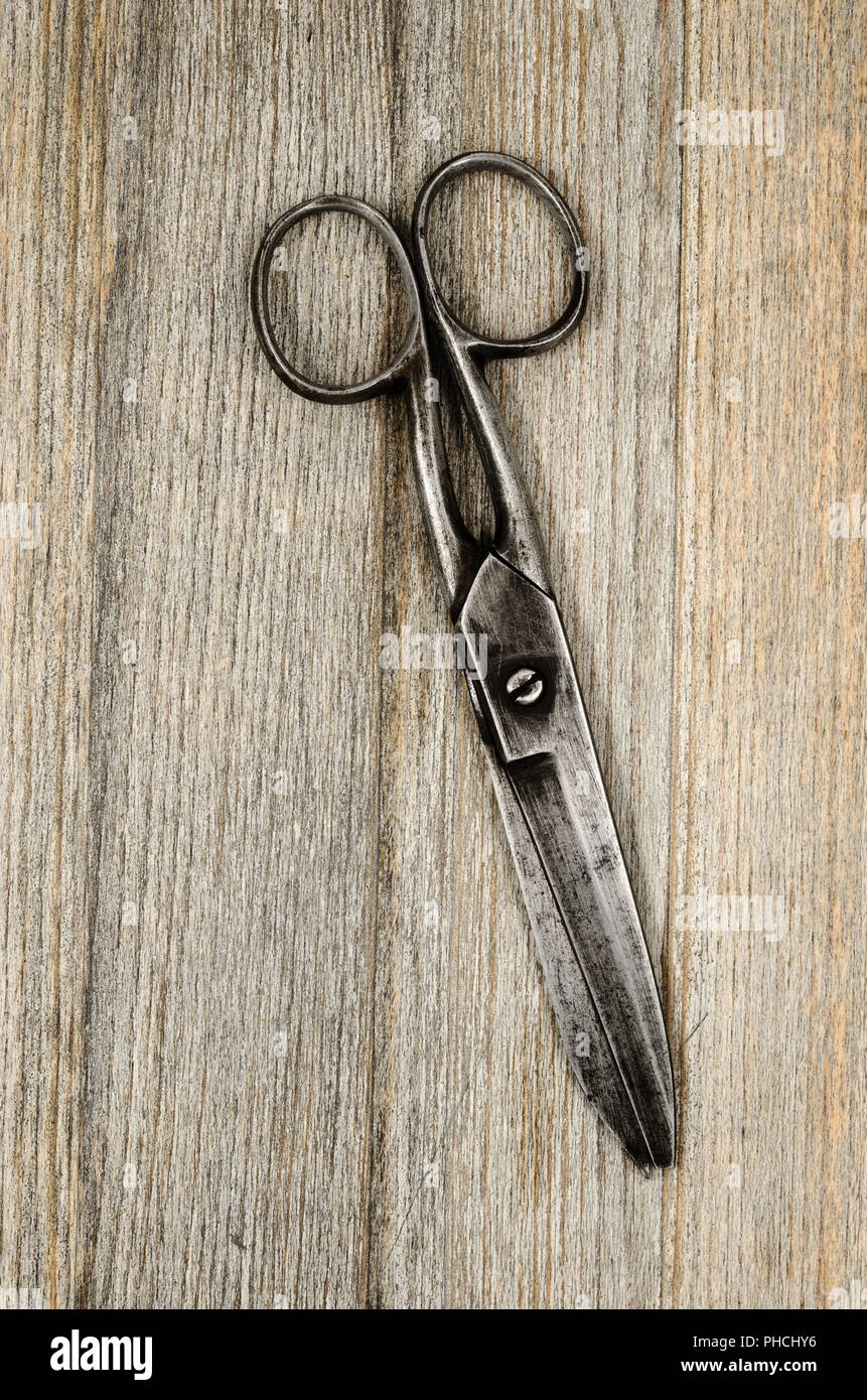 pair of old scissors Stock Photo Alamy
