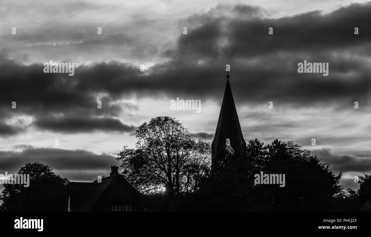 Black white sunset hi-res stock photography and images - Alamy
