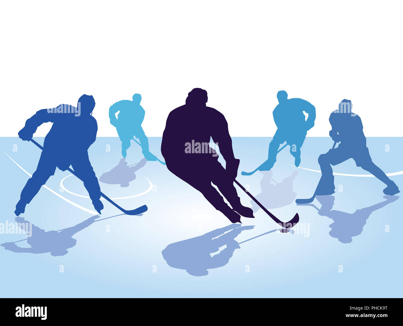 hockey player, skating with hockey Stock Photo