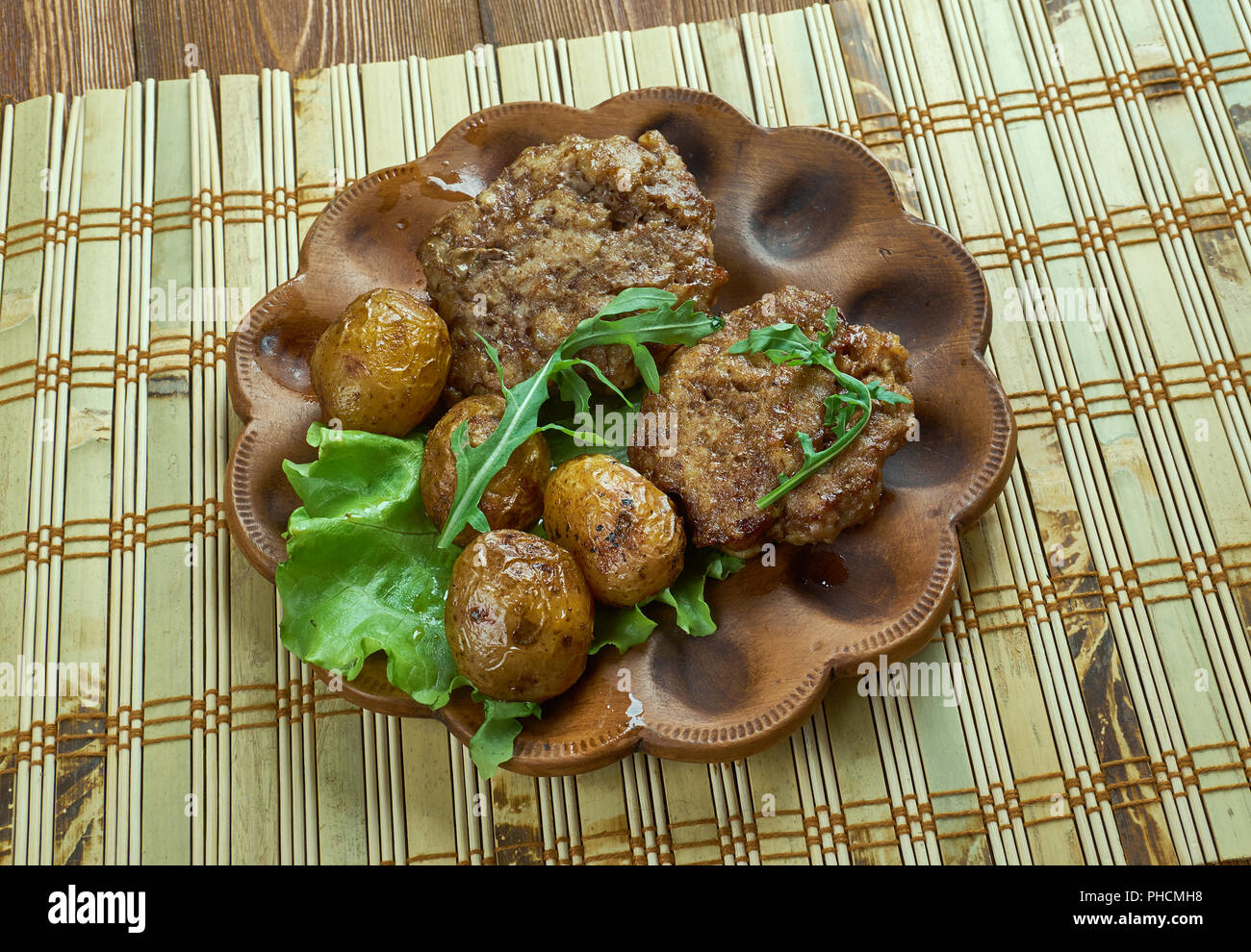 German Meat Patties Stock Photo Alamy