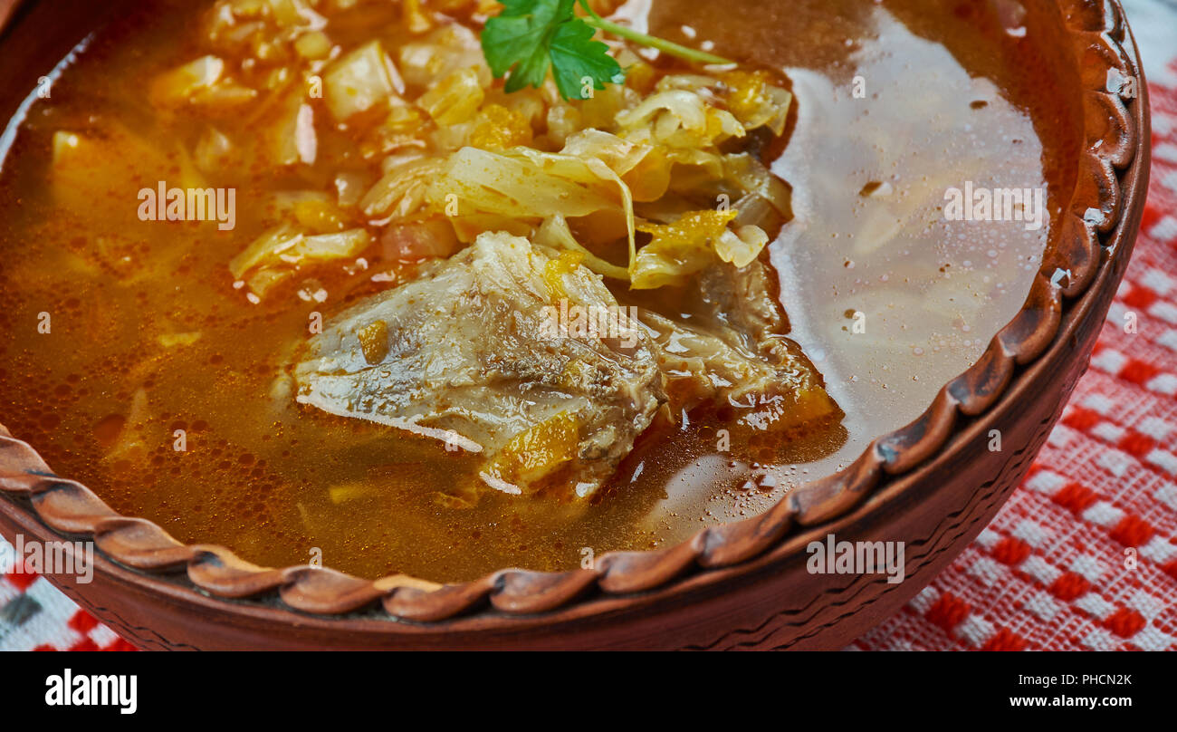 sweet and sour beef cabbage soup Stock Photo Alamy