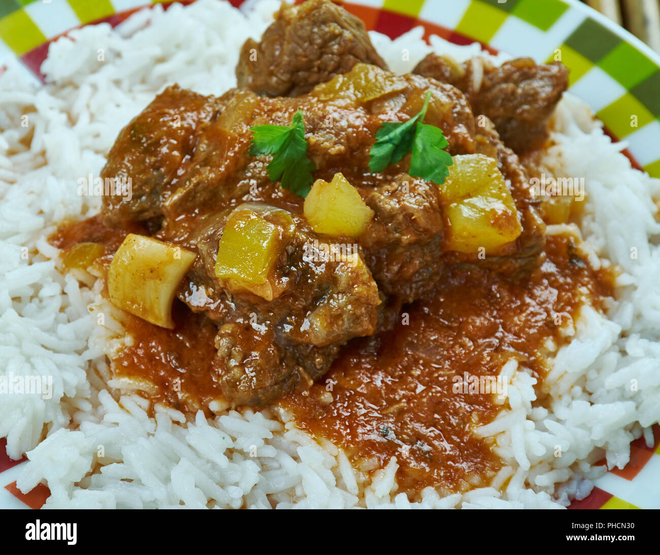 Indian lamb curry Stock Photo Alamy