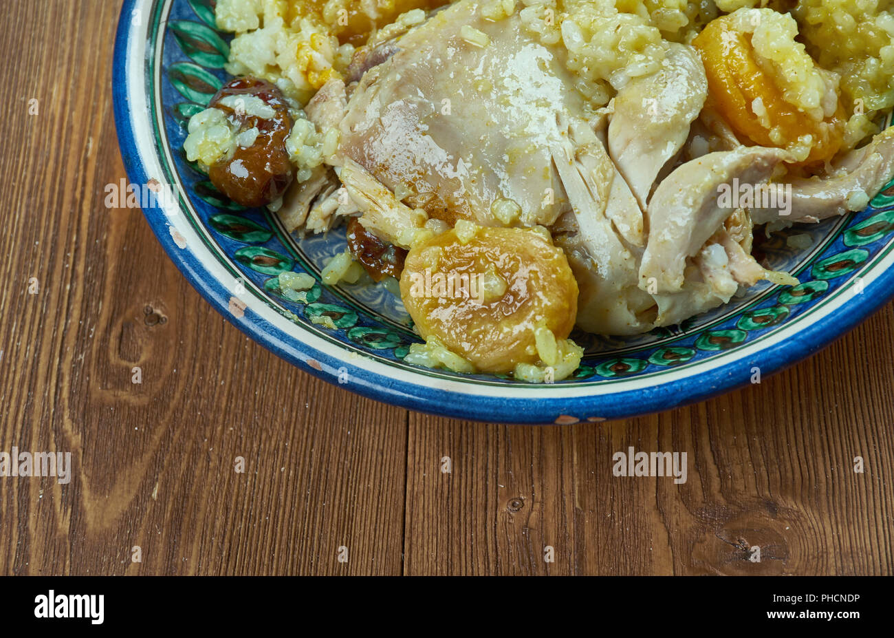 Tunisian Dried Fruit, Chicken Pilaf Stock Photo Alamy