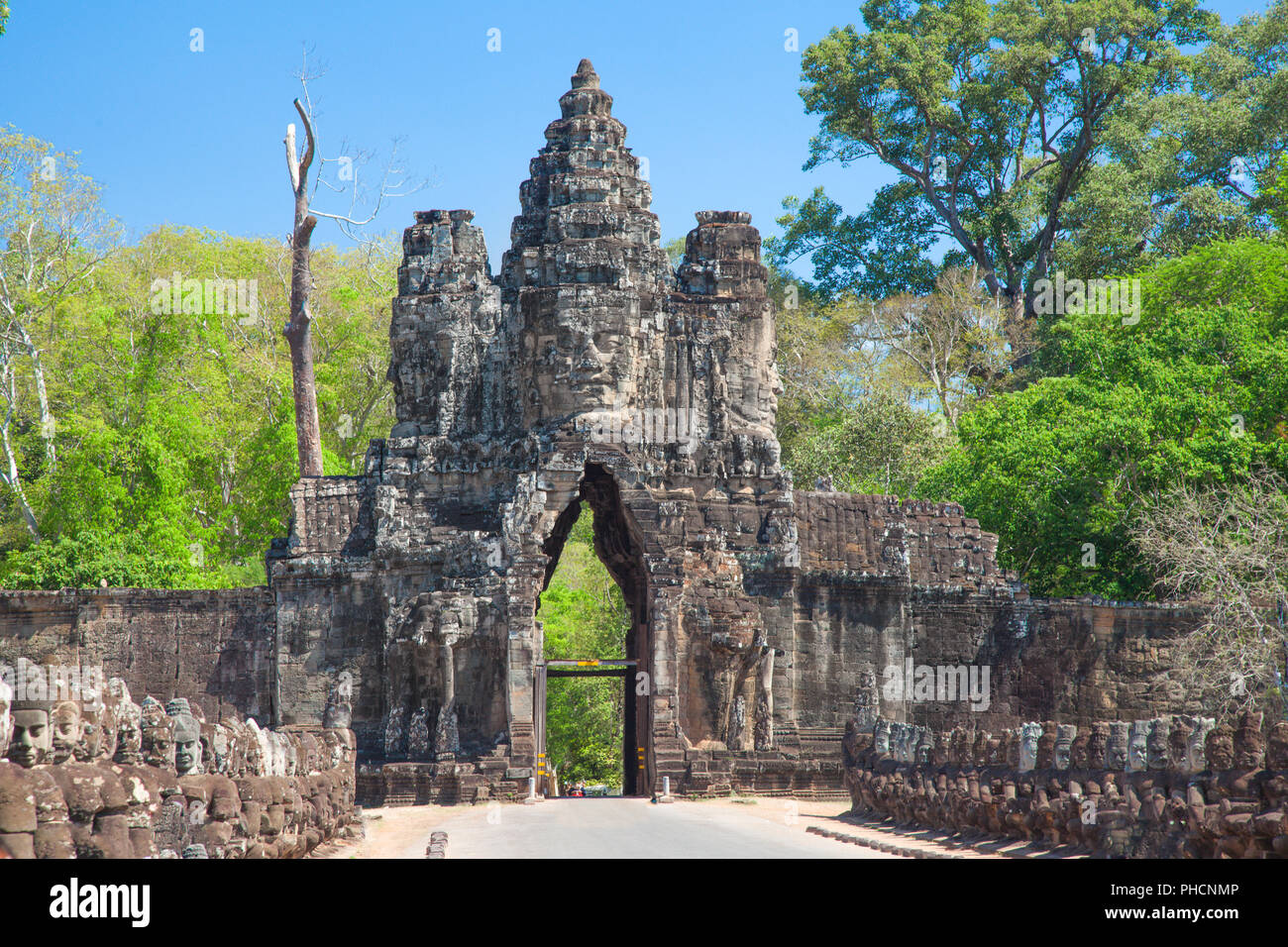 South Gates of Angkor Thom, Siem Reap, Cambodia Stock Photo