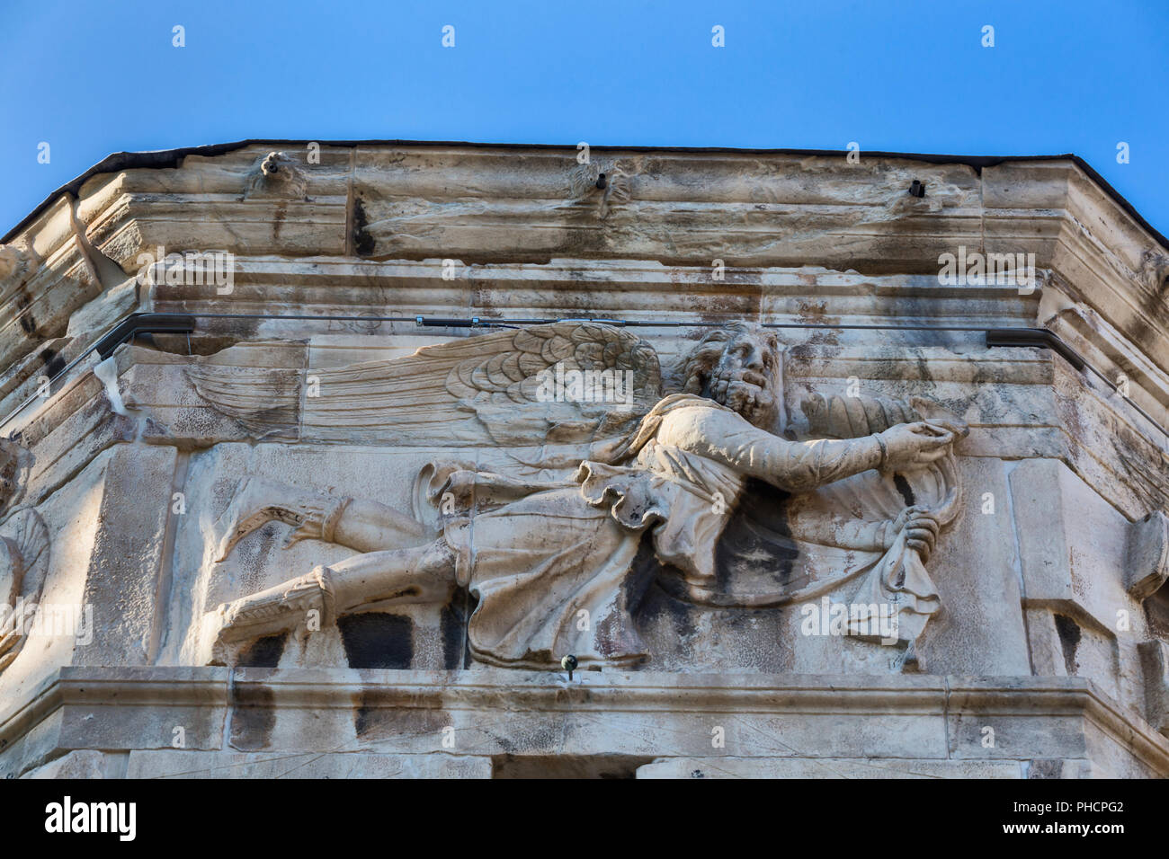 Tower of Winds, Aerides (50 BC), Roman Agora, Athens, Greece Stock Photo