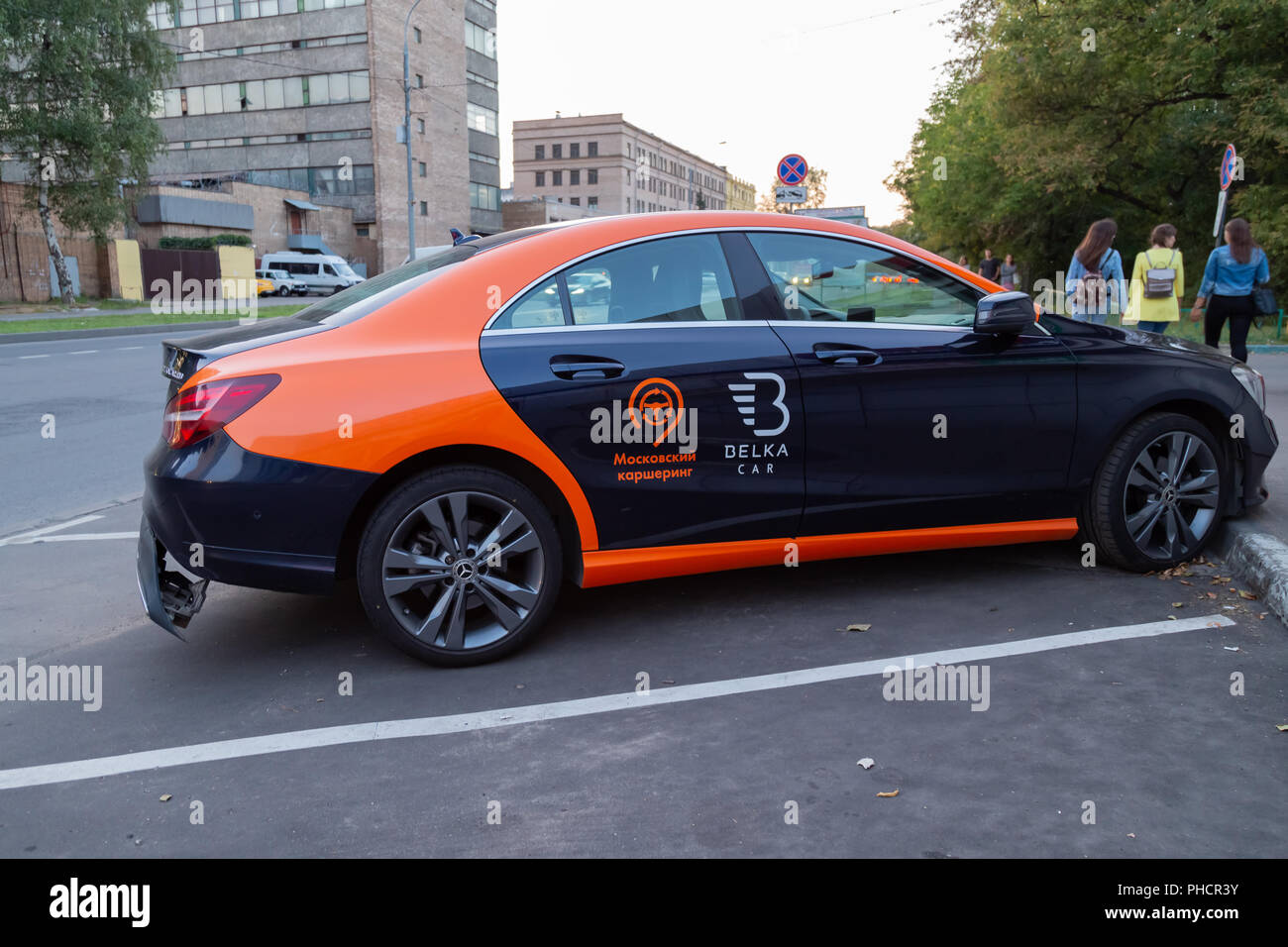 MOSCOW, RUSSIA AUGUST 17, 2018 A CLA 200 car Mercedes Benz from car