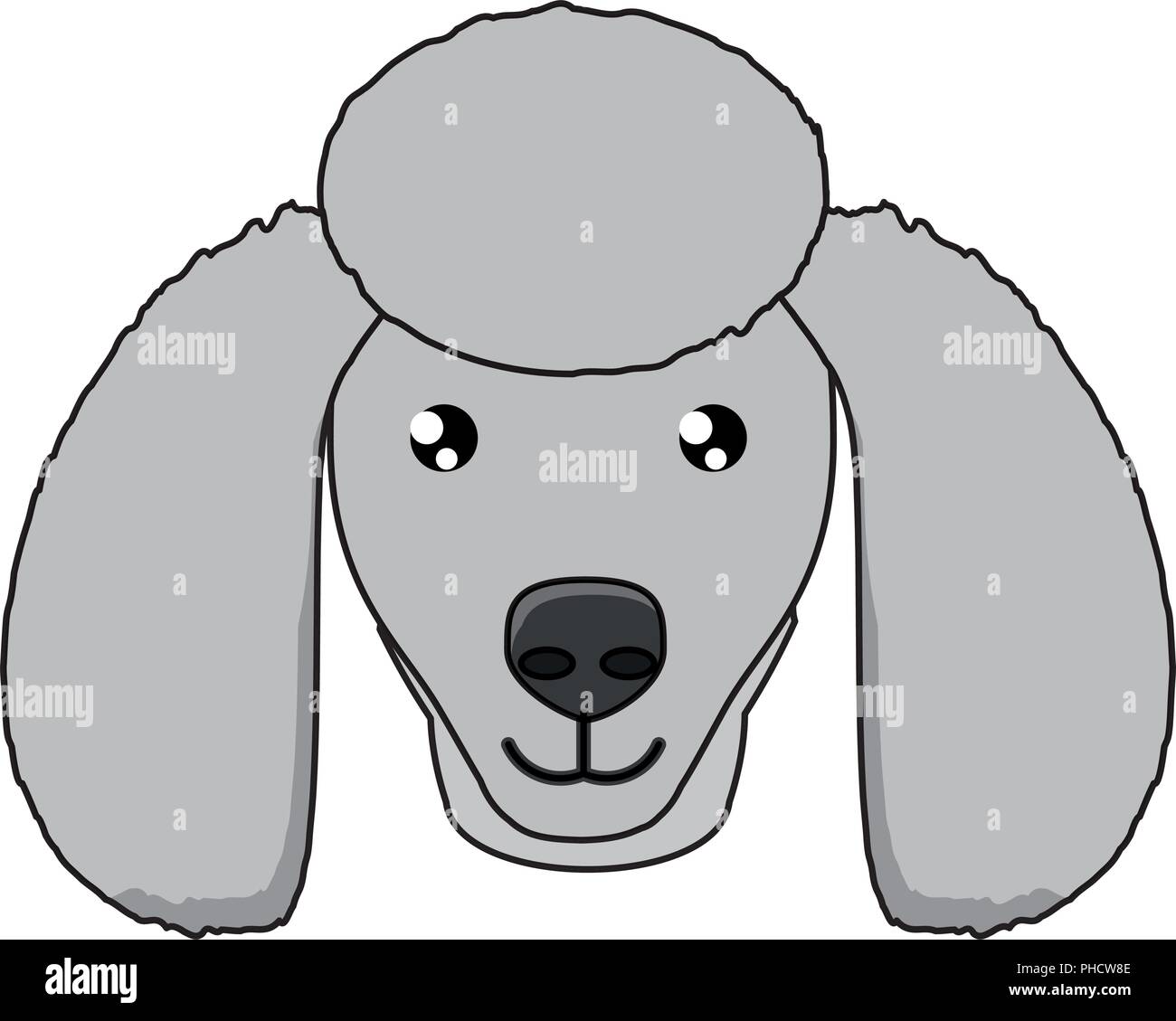 cute poodle dog icon over background, vector illustration Stock Vector ...