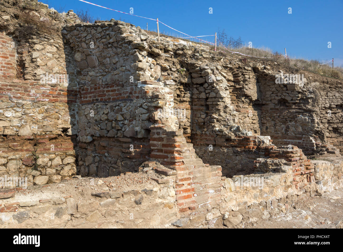 Heraclea Sintica -  Ruins of ancient Greek polis  built by Philip II of Macedon,  located near town of Petrich, Bulgaria Stock Photo