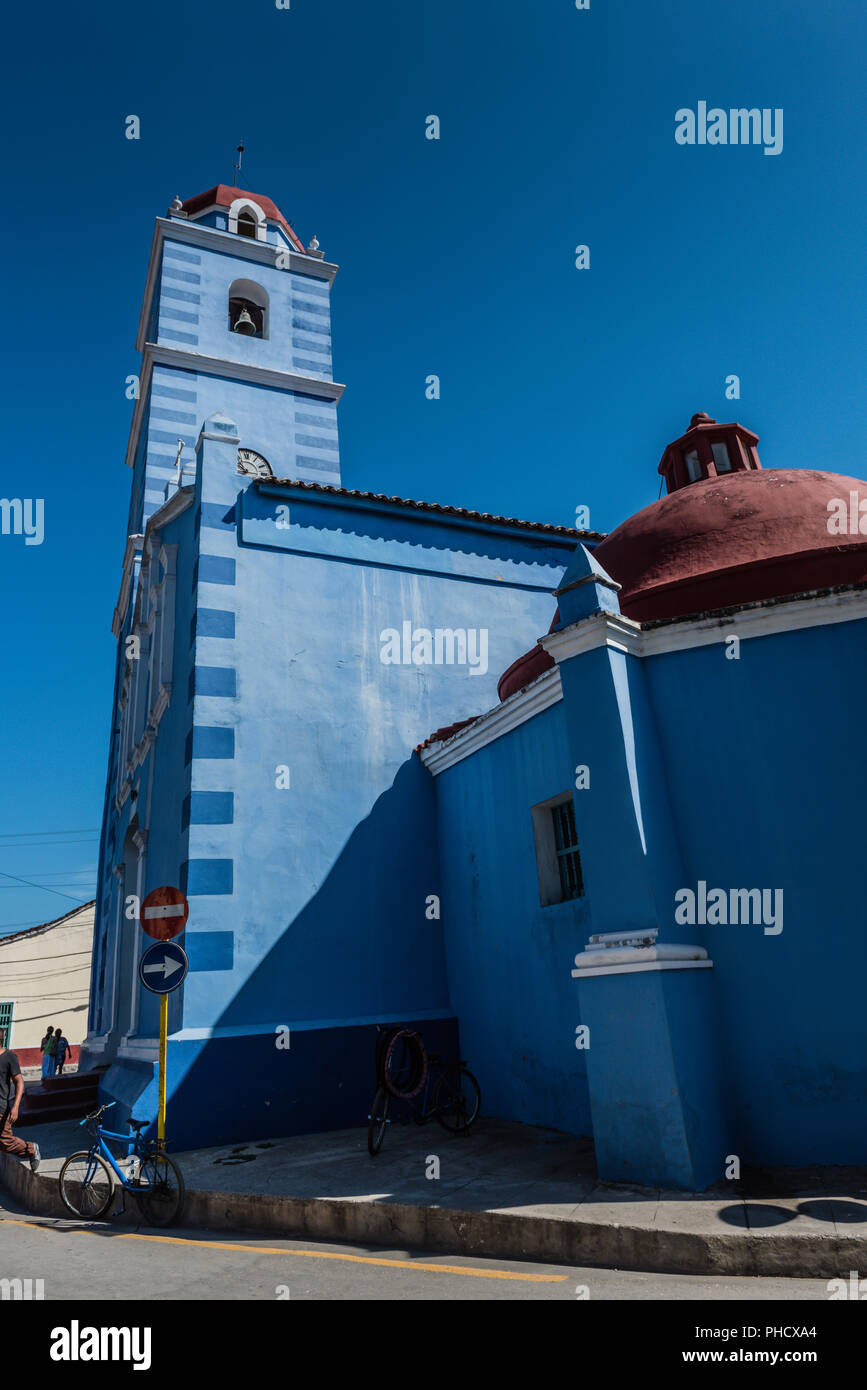 Iglesia Parroquial Mayor Church in Sancti Spiritus is the oldest temple in Cuba. Stock Photo