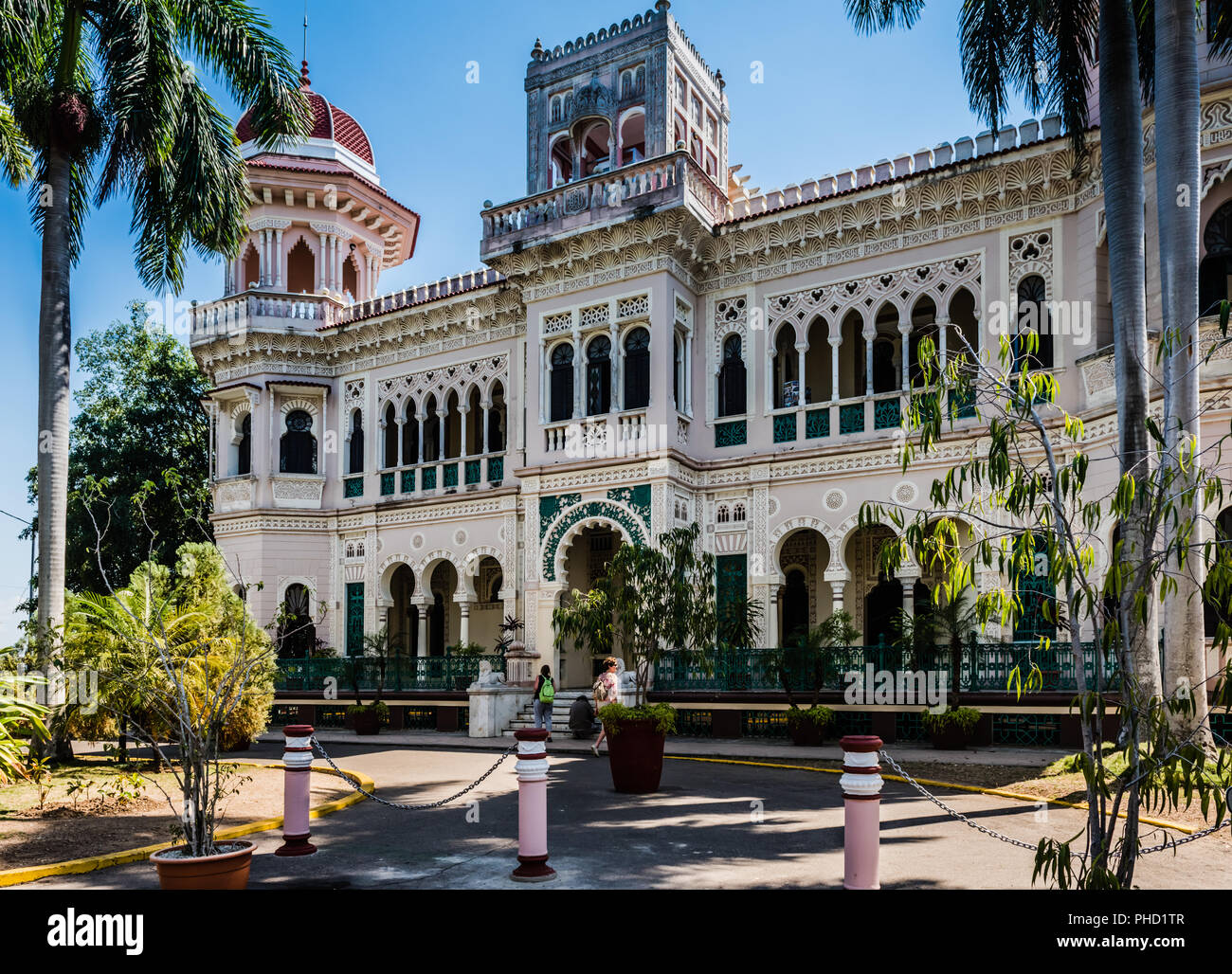 Palacio de Valle is an ornate palace built in 1917 with the intention of making it a casino. It now houses an upscale restaurant and terrace bar Stock Photo
