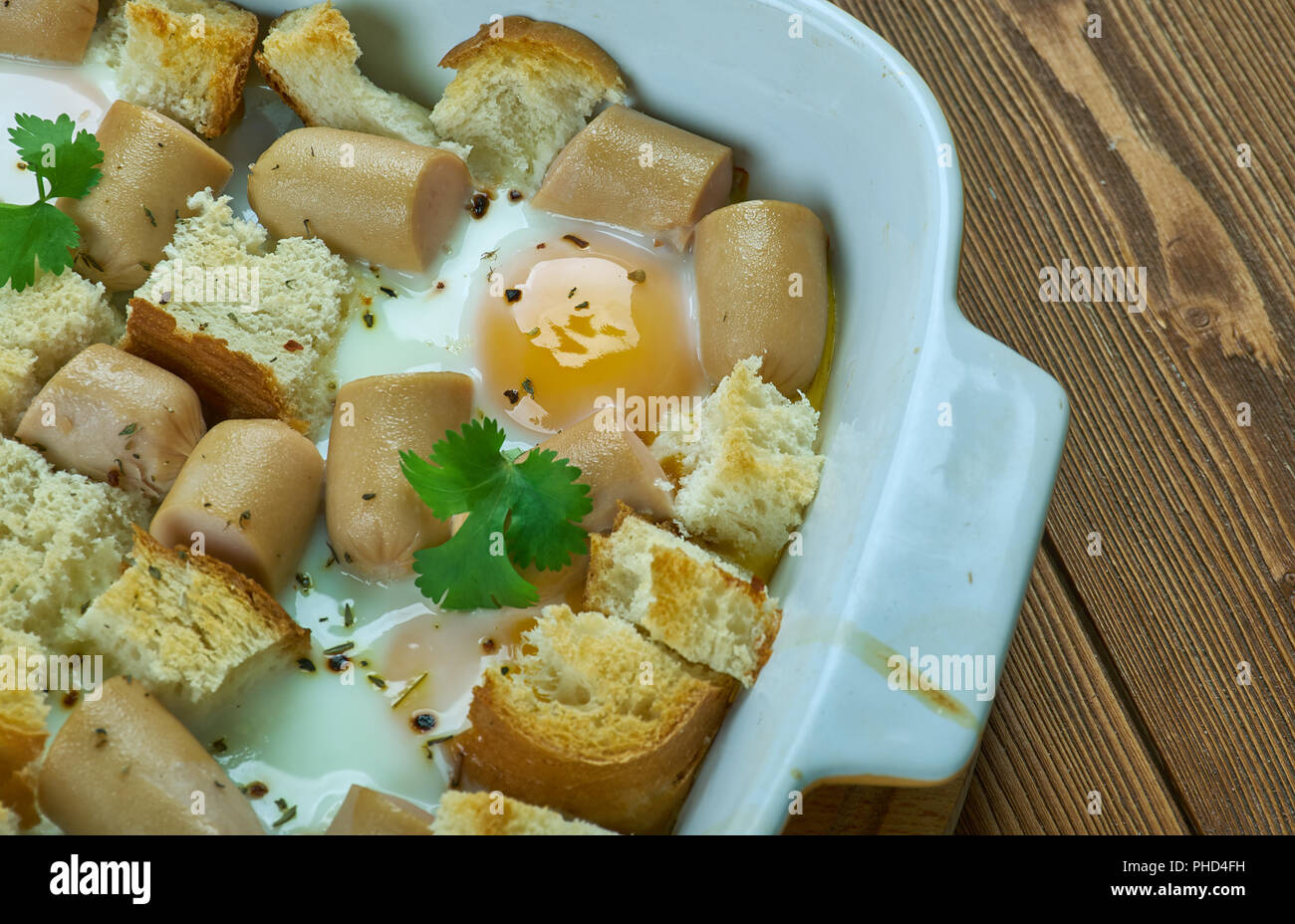 Italian Sausage and Egg Bake Stock Photo Alamy
