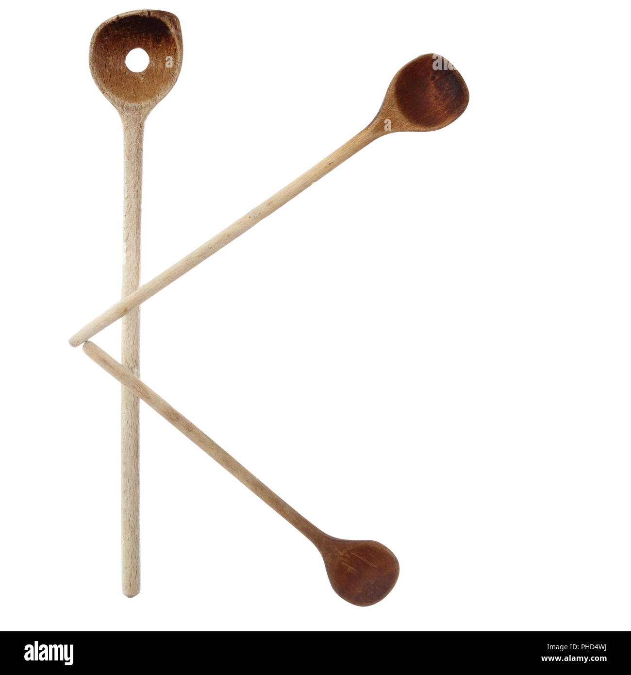 wooden spoons as K Stock Photo Alamy