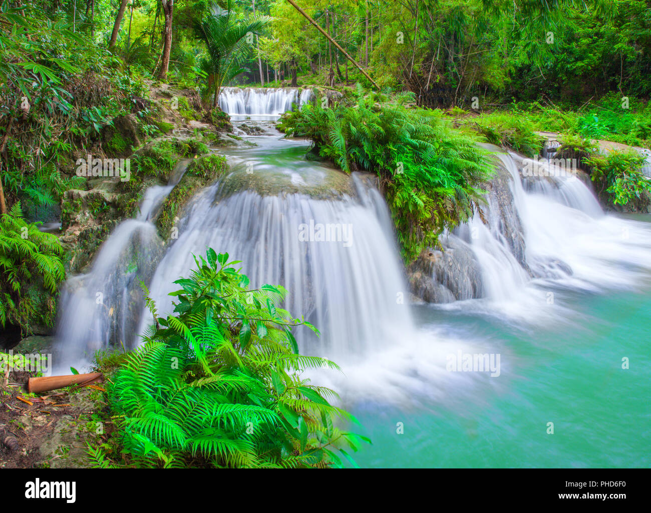 waterfall of island of Siquijor. Philippines Stock Photo