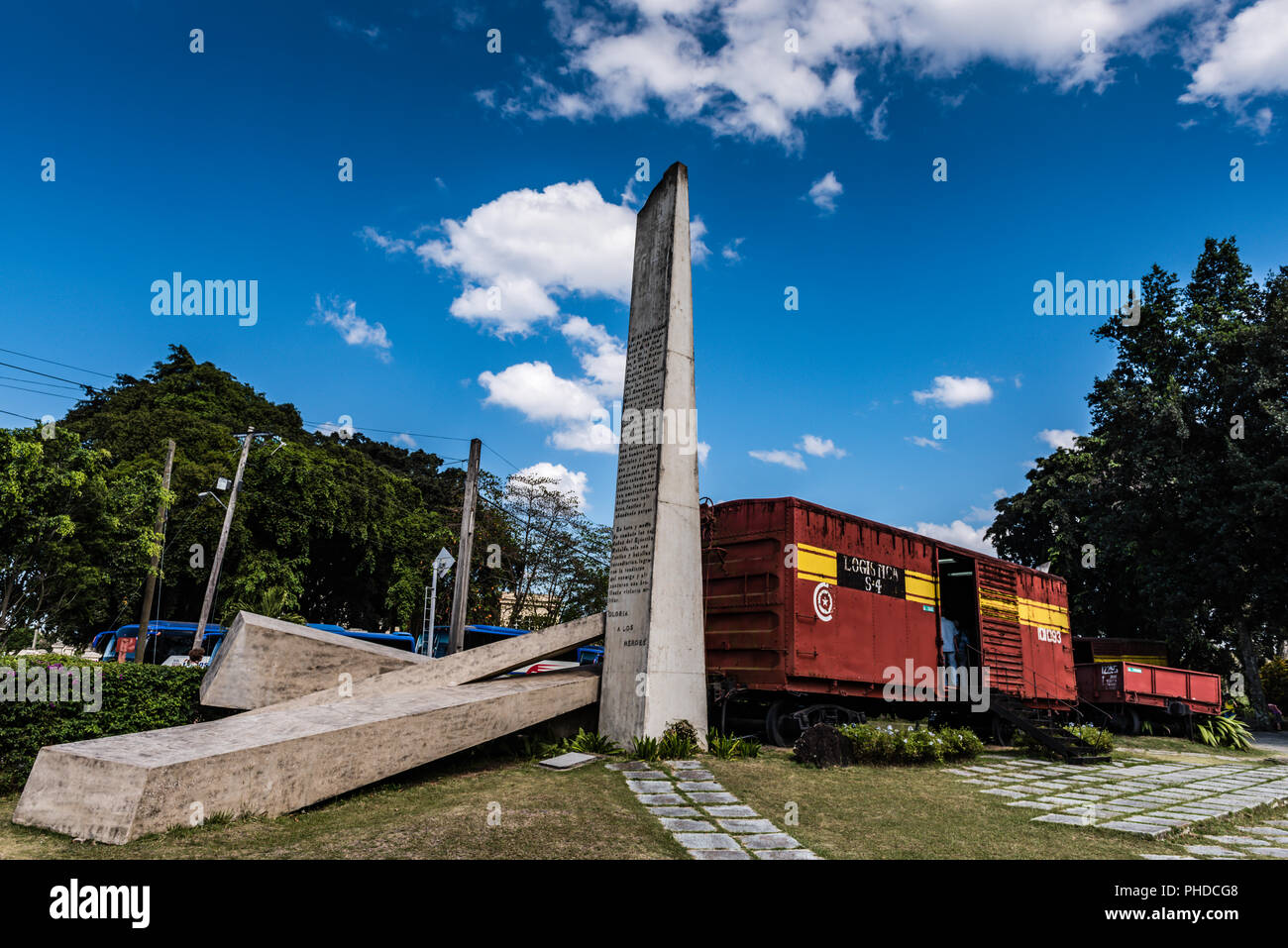 Santa Clara, Cuba / March 16, 2016: The Tren Blindado is a national monument, memorial park, and museum of the Cuban Revolution. Stock Photo
