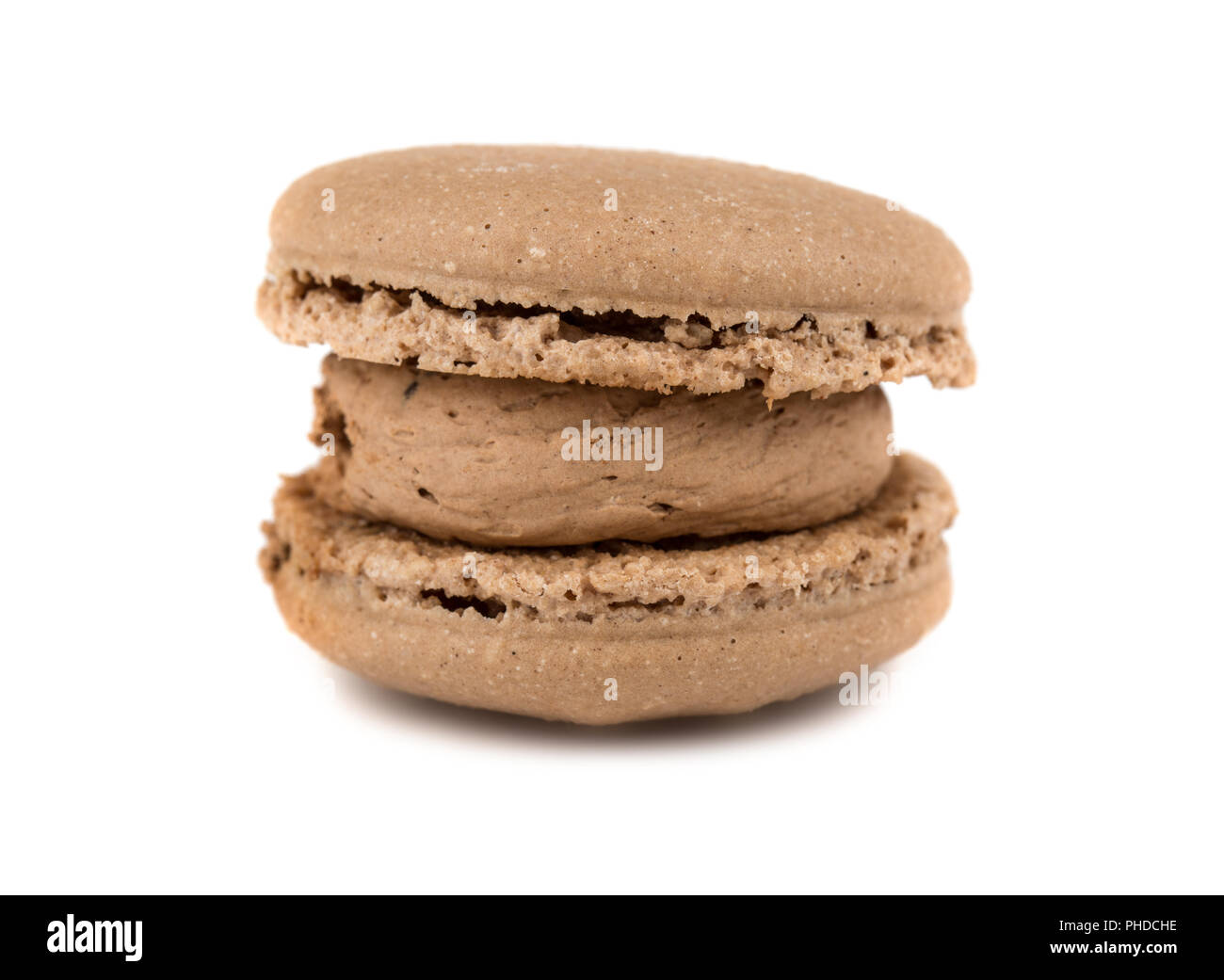 Brown french macaroon cookie Stock Photo
