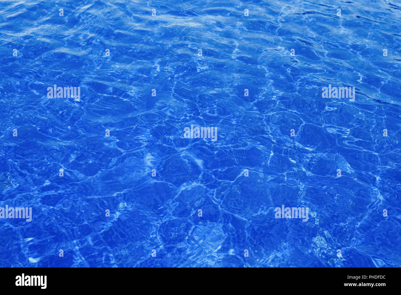 blue pool water Stock Photo