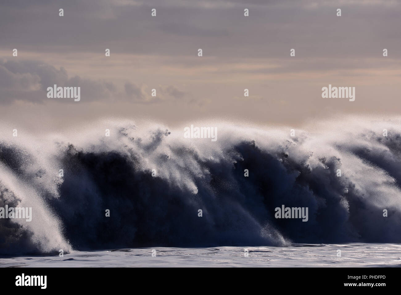 Large Waves Breaking on the Coast Stock Photo - Alamy