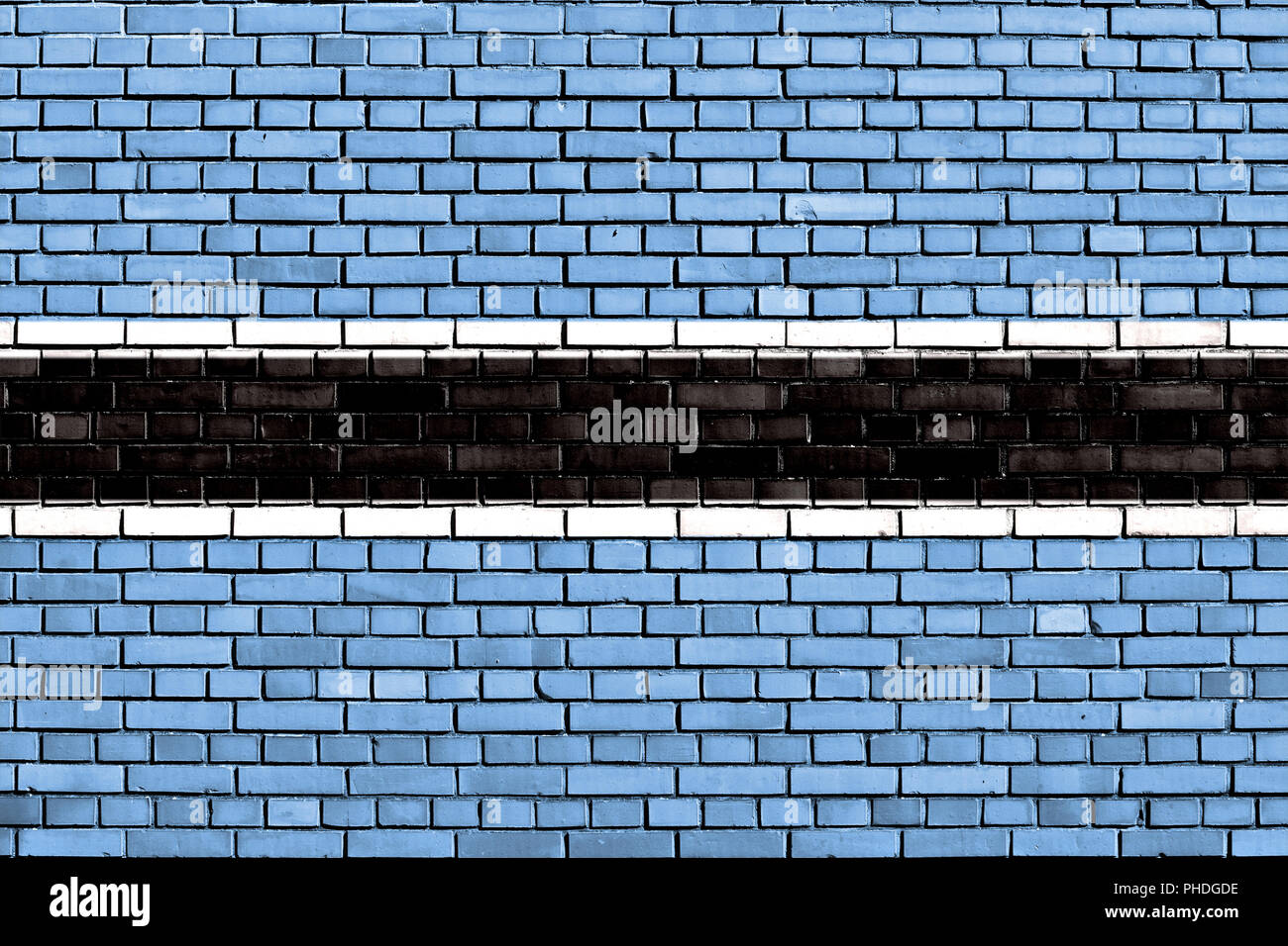 flag of Botswana painted on brick wall Stock Photo - Alamy