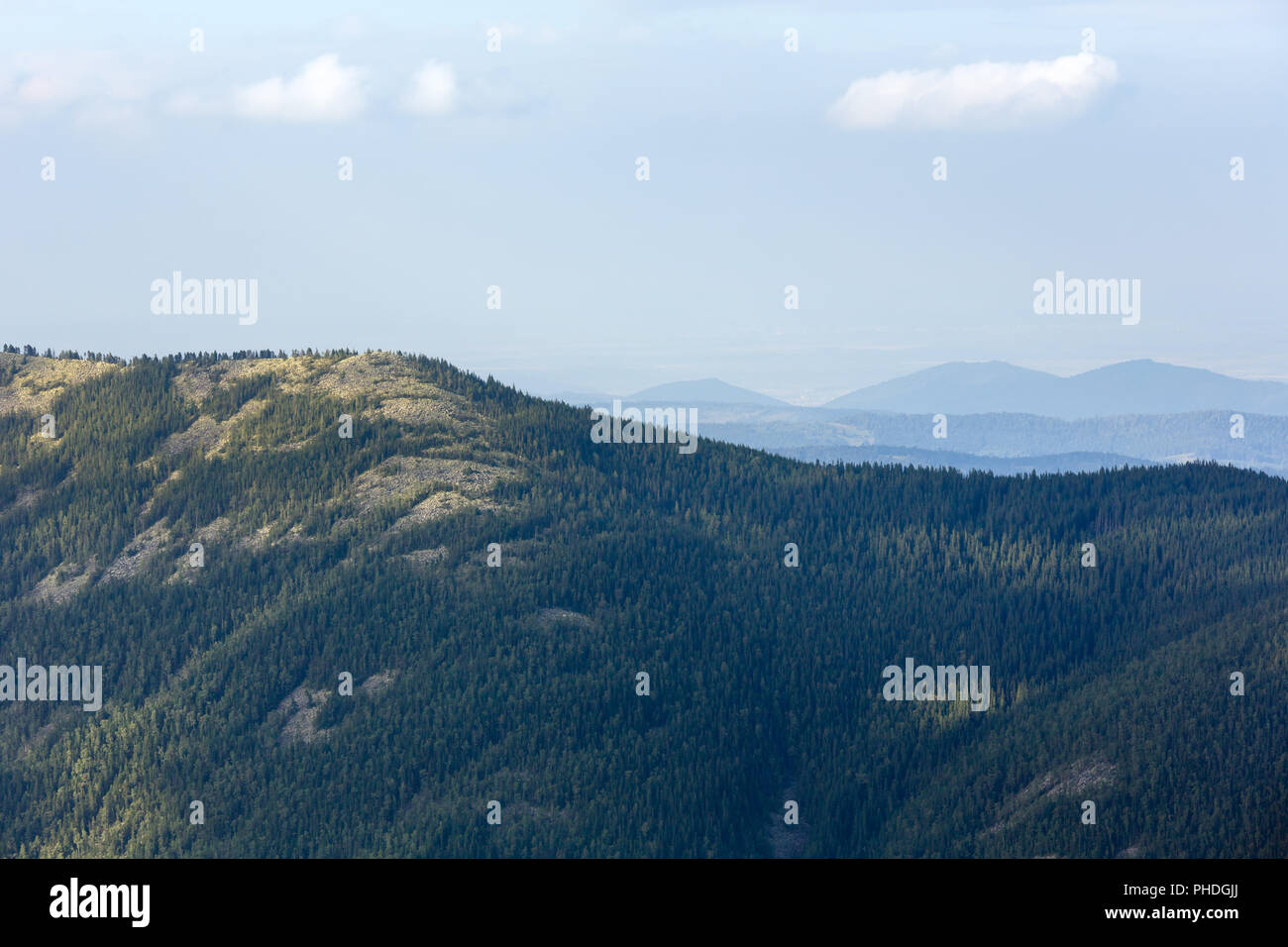 Summer Carpathian mountain view Stock Photo