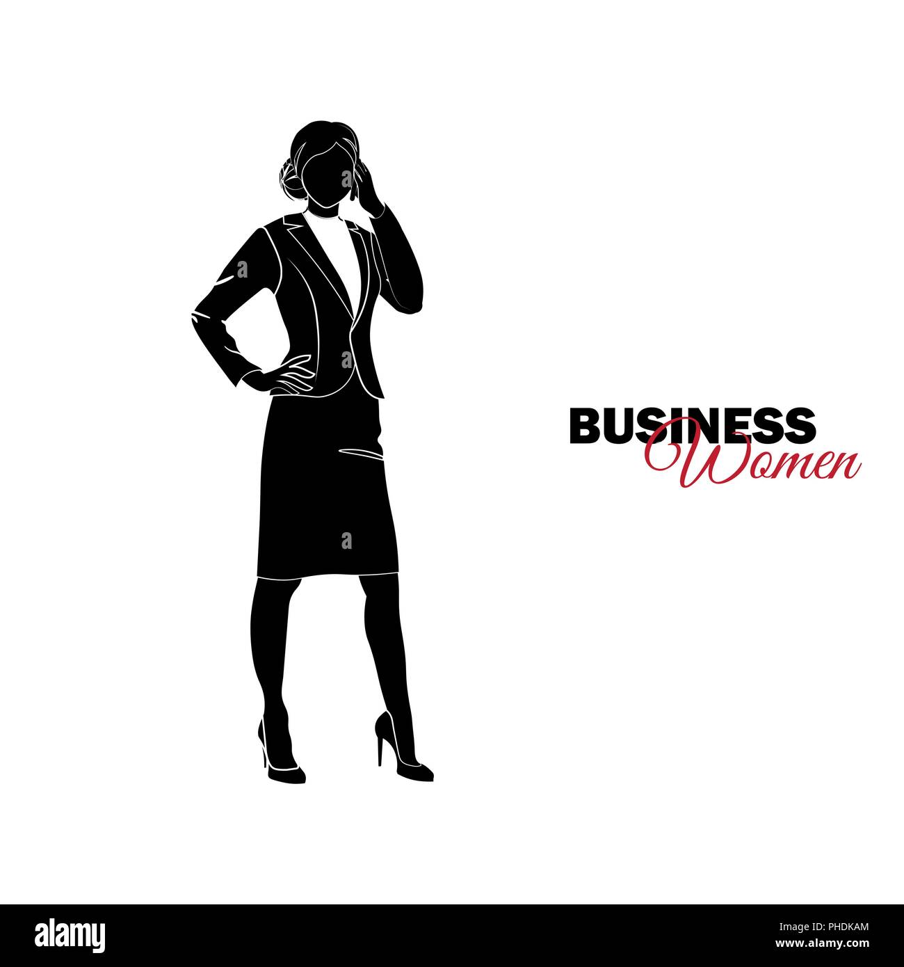 Businesswoman. Woman in business suit. Businesswoman talking on the phone Stock Vector