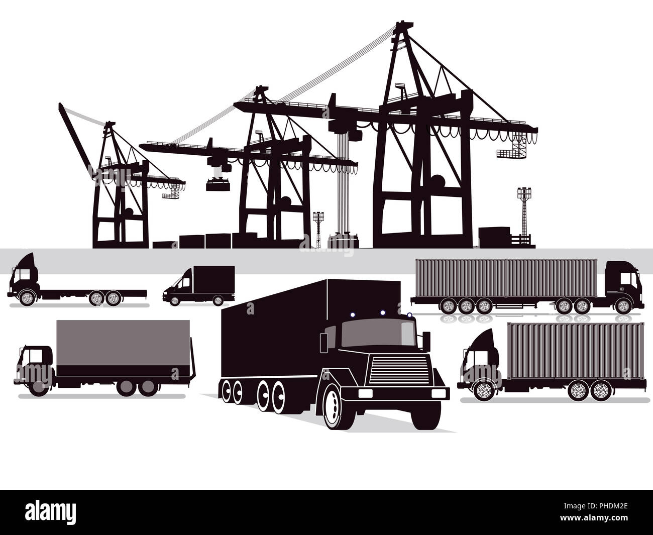 Freight, container transport, transport forwarding Stock Photo