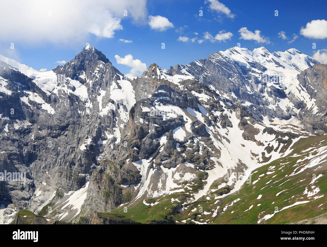 Alps Mountains, view from Gloria Pitz, Schilthorn, Switzerland Stock Photo