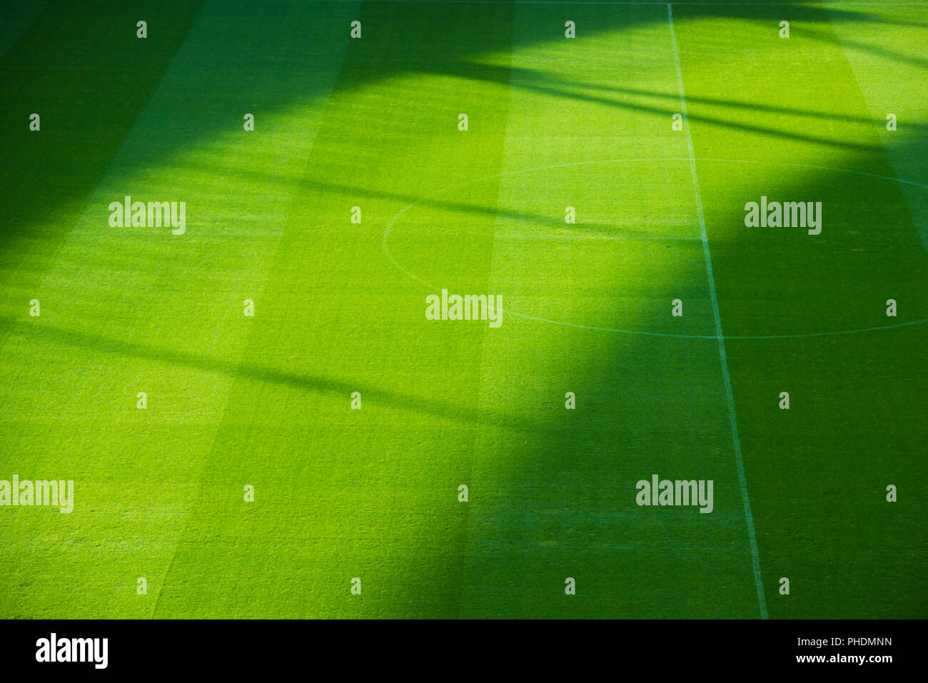 Green in a Soccer Stadium Stock Photo