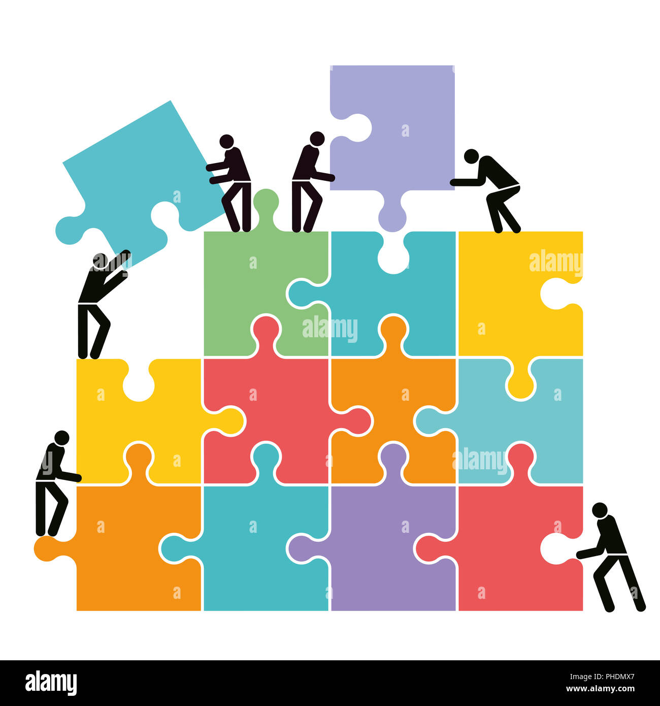 Collaborate and connect, illustration Stock Photo