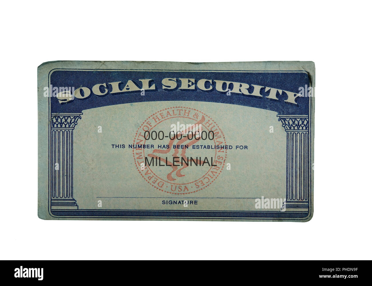 Millennial Social Security Stock Photo