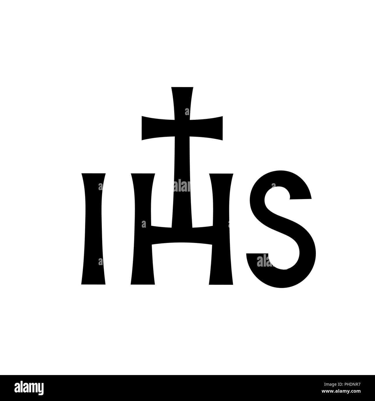 Christian monogram of Jesus Christ (Christogram) Stock Photo