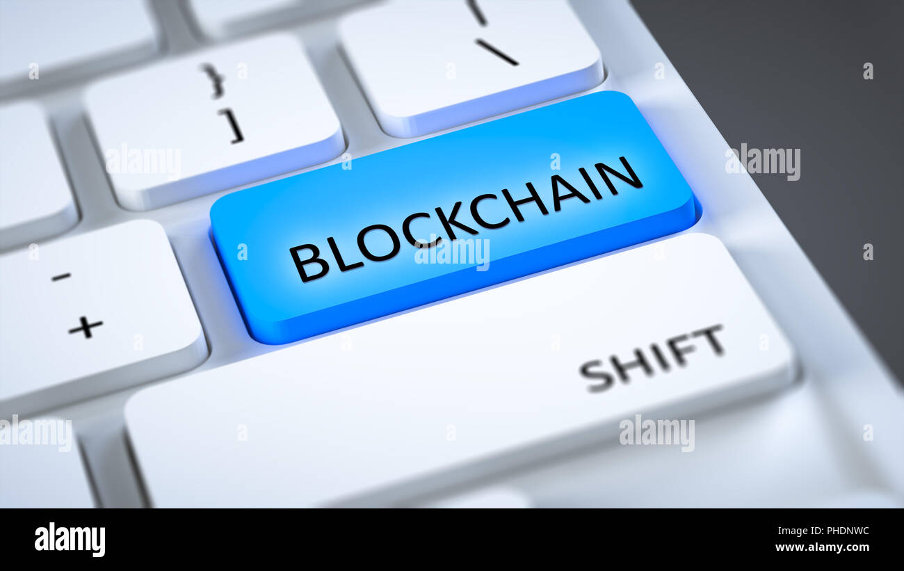 computer keyboard blockchain Stock Photo Alamy