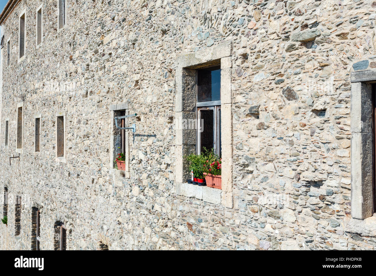 Old stony house wall background Stock Photo - Alamy