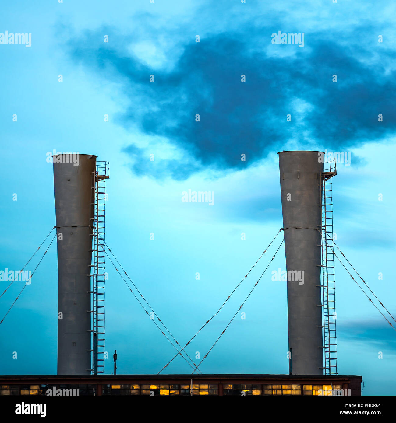 Industrial black toxic smoke Stock Photo Alamy