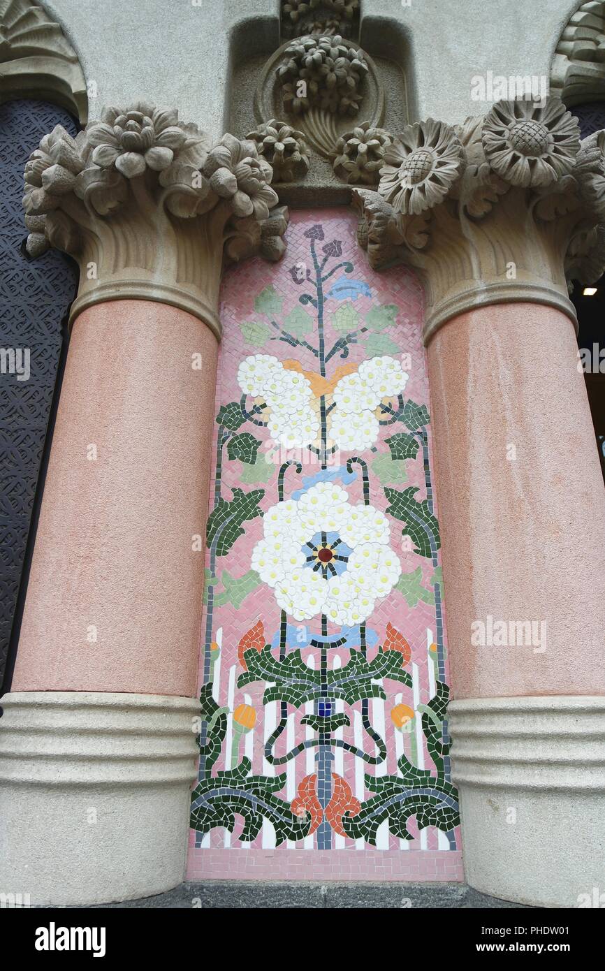 Two pillars, Barcelona Stock Photo Alamy