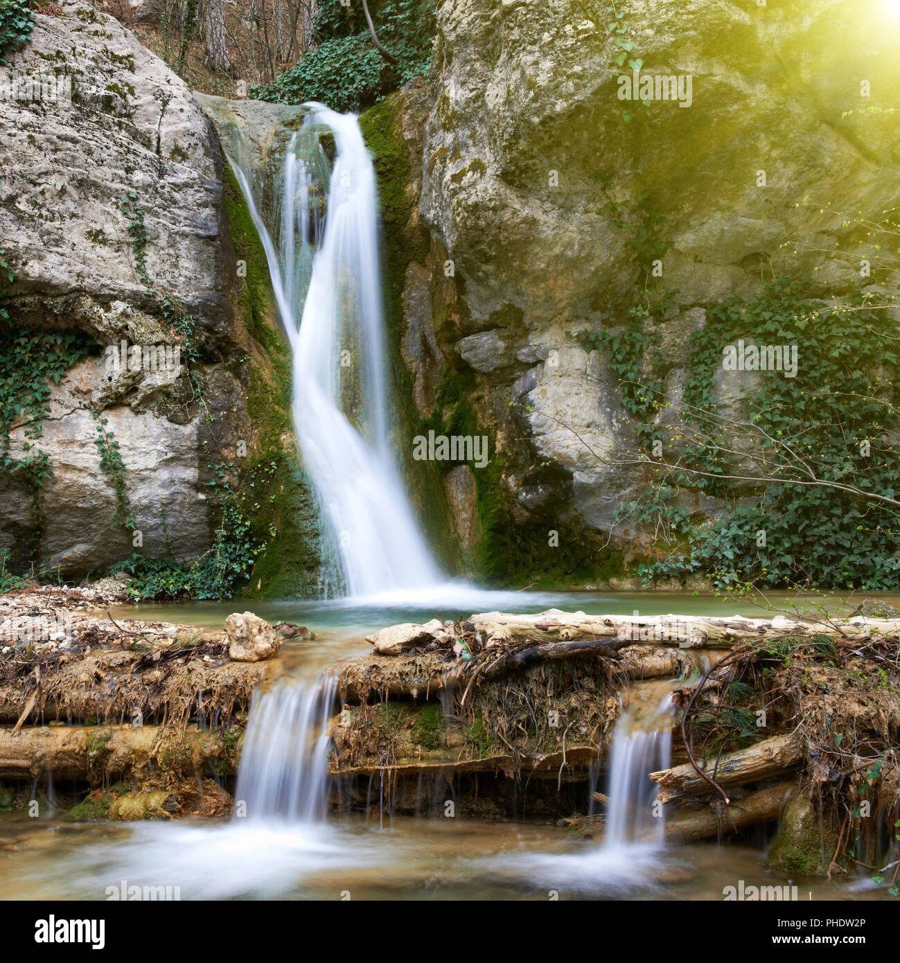 Beautiful waterfall Stock Photo