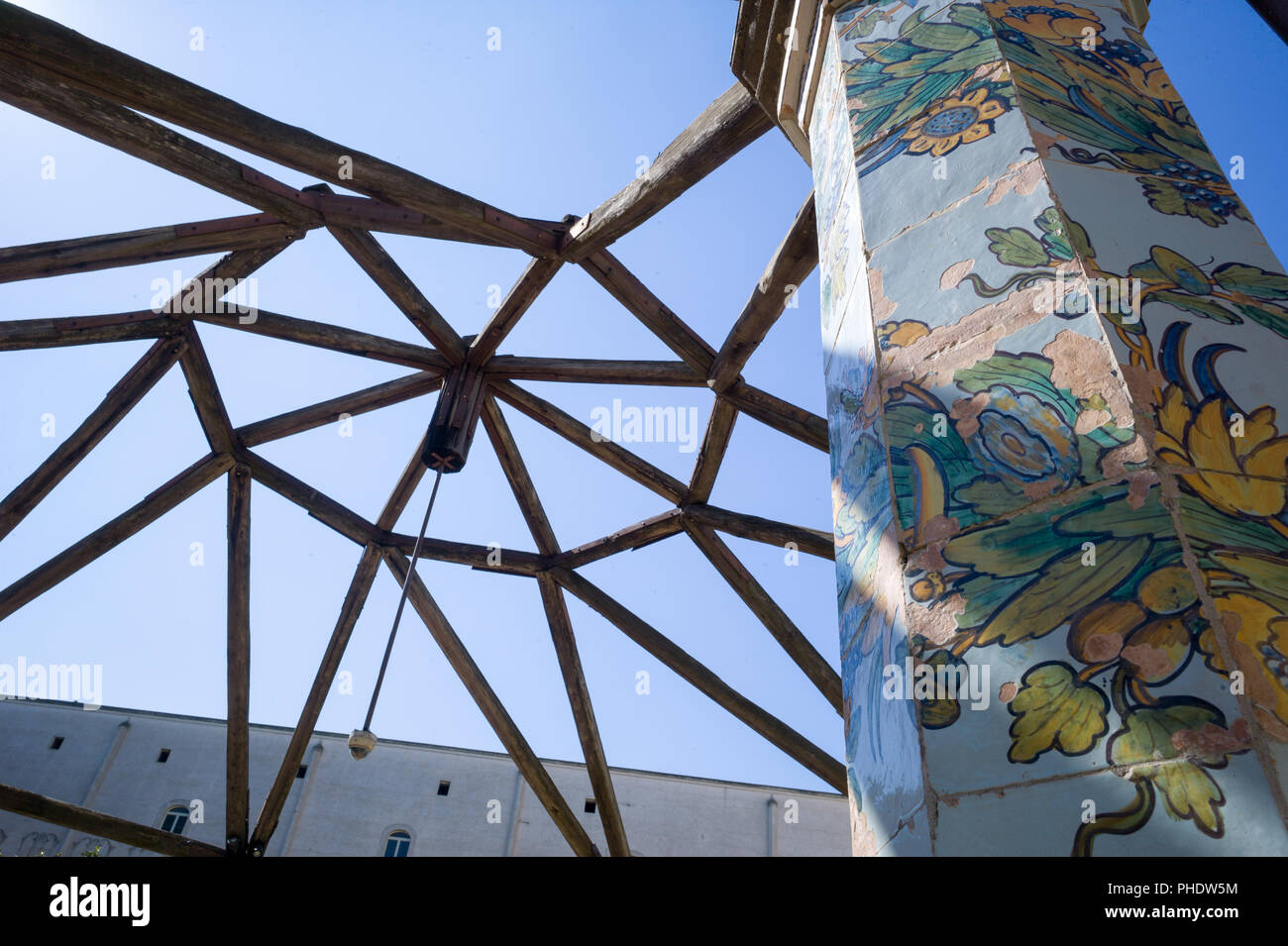 Cloister St. Chiara Stock Photo Alamy