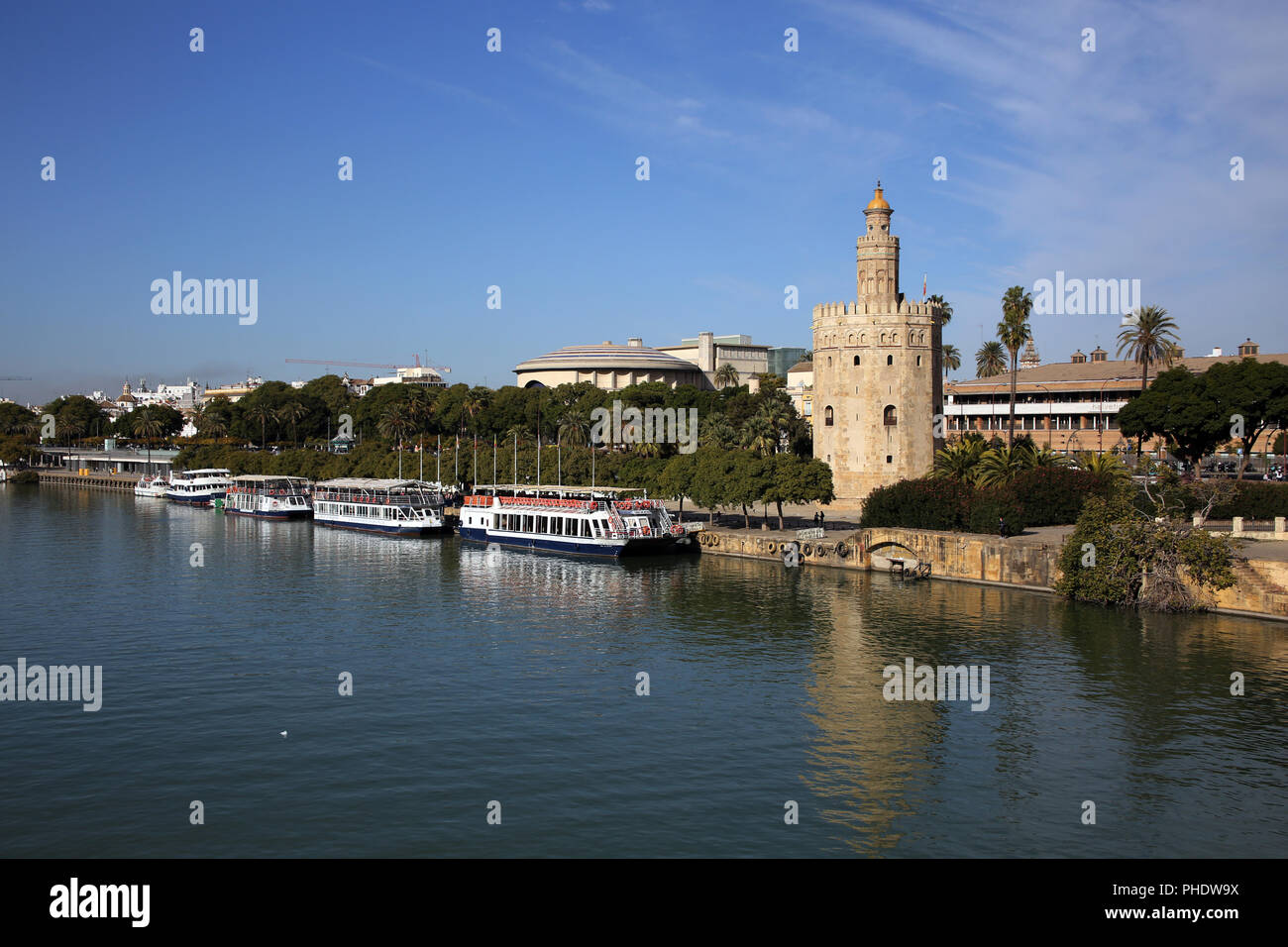 landmark Torre de Oro Golden Tower Stock Photo Alamy