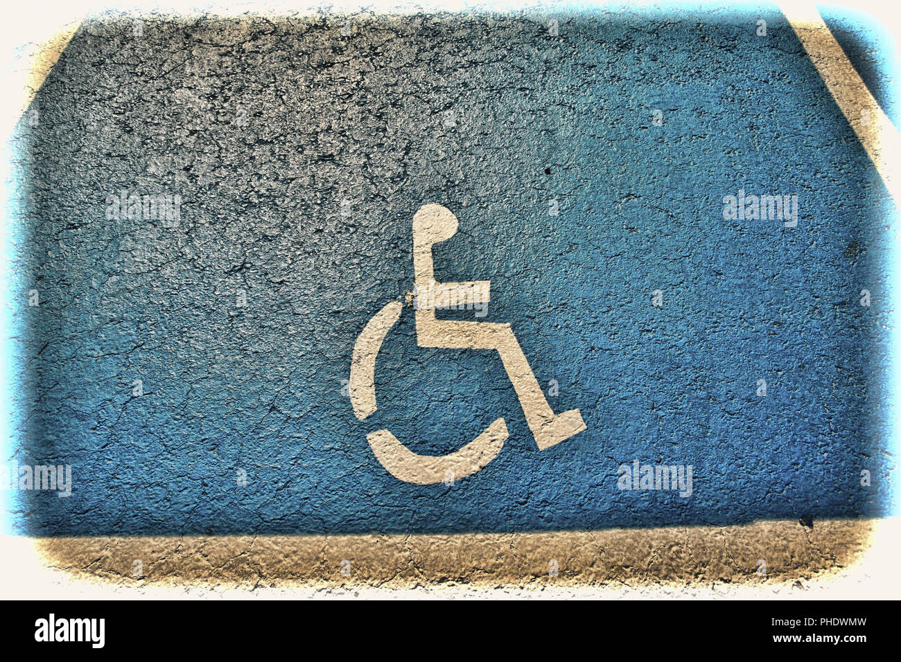 Parking for Disabled People Stock Photo