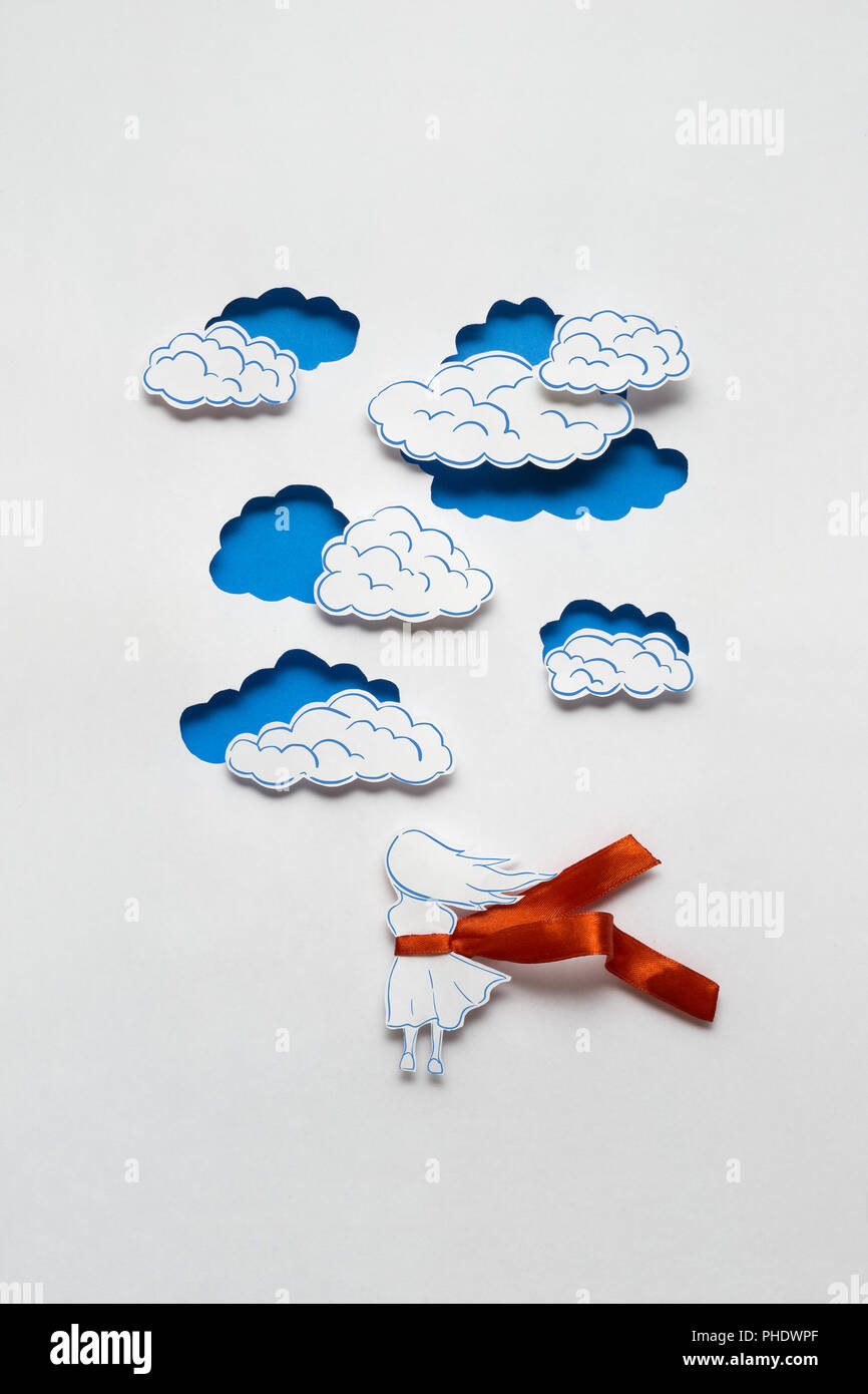 Girl in the sky Stock Photo - Alamy