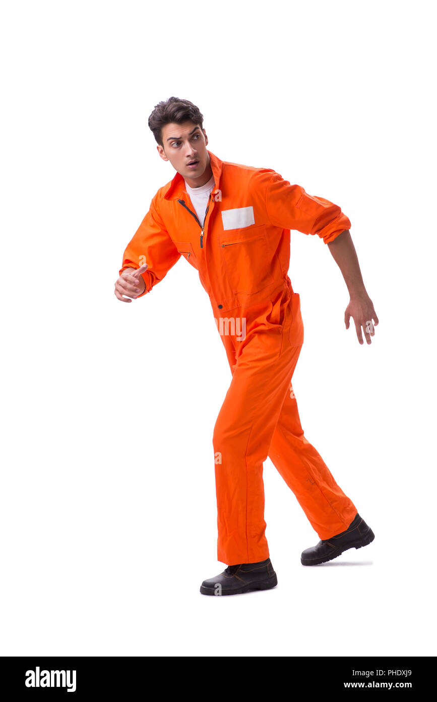 orange and white prison uniform