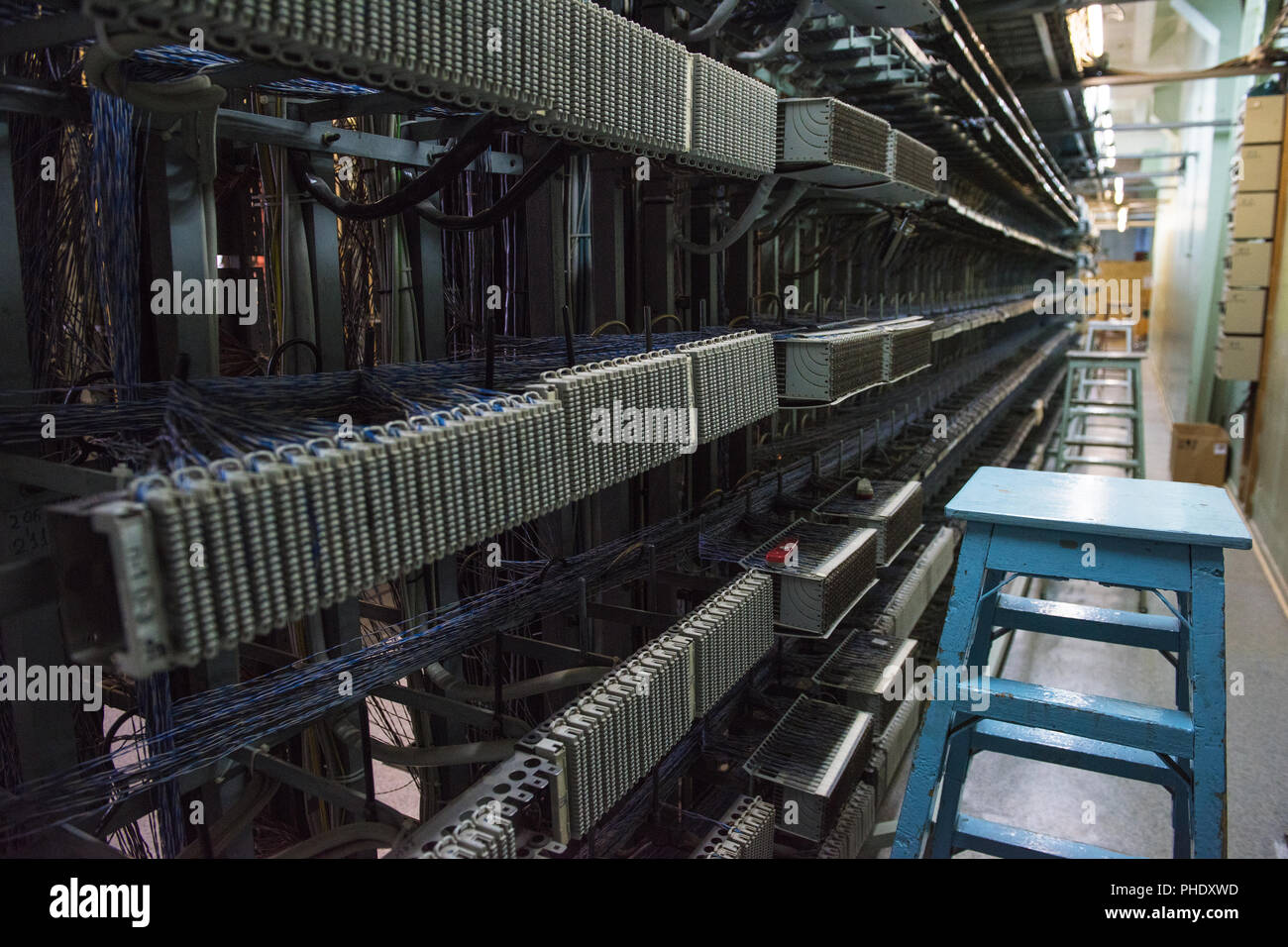 Retro telephone exchange Stock Photo Alamy