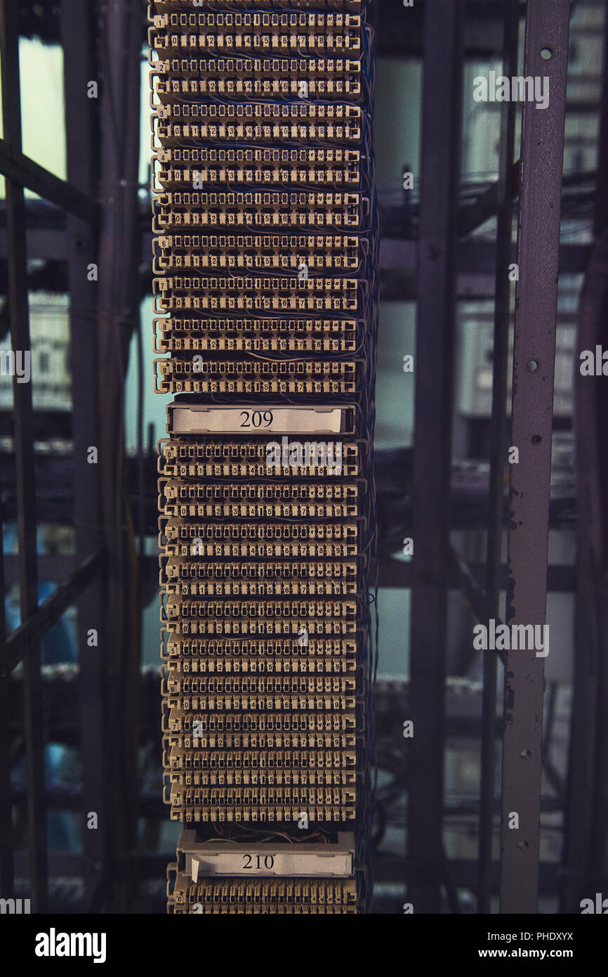 Retro telephone exchange Stock Photo Alamy