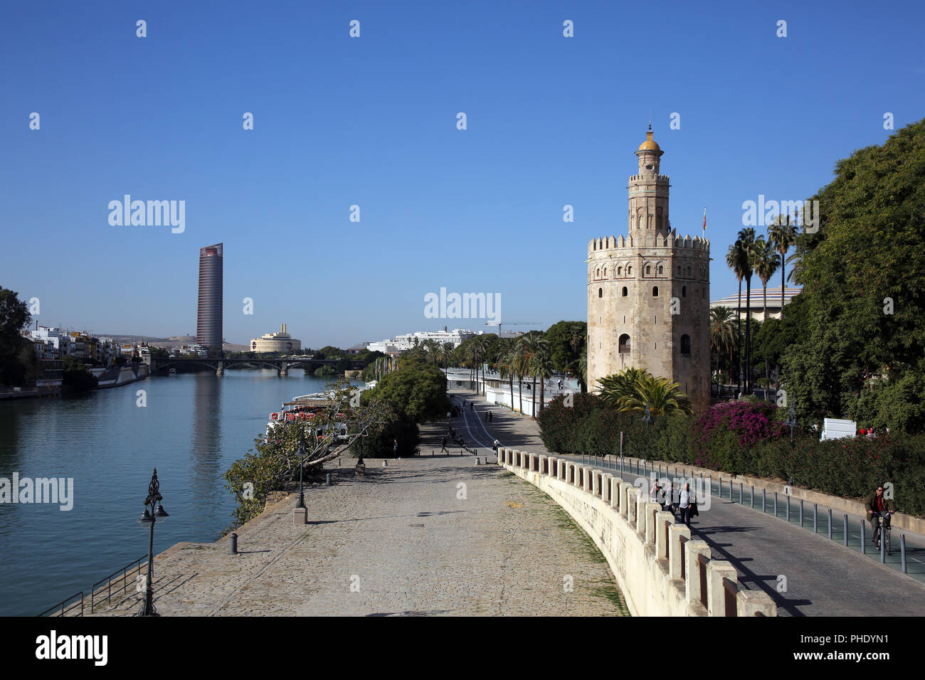 landmark Torre de Oro Golden Tower Stock Photo Alamy