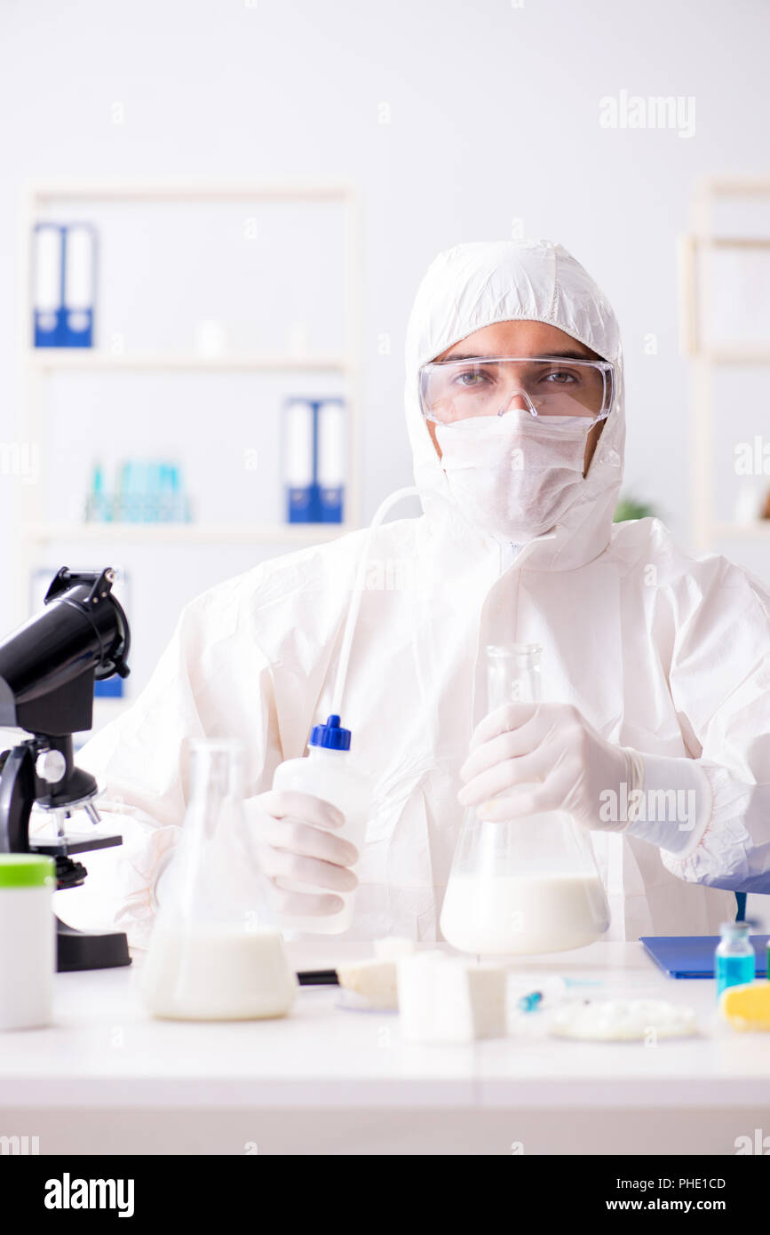 Food scientist testing new stuff in the lab Stock Photo Alamy