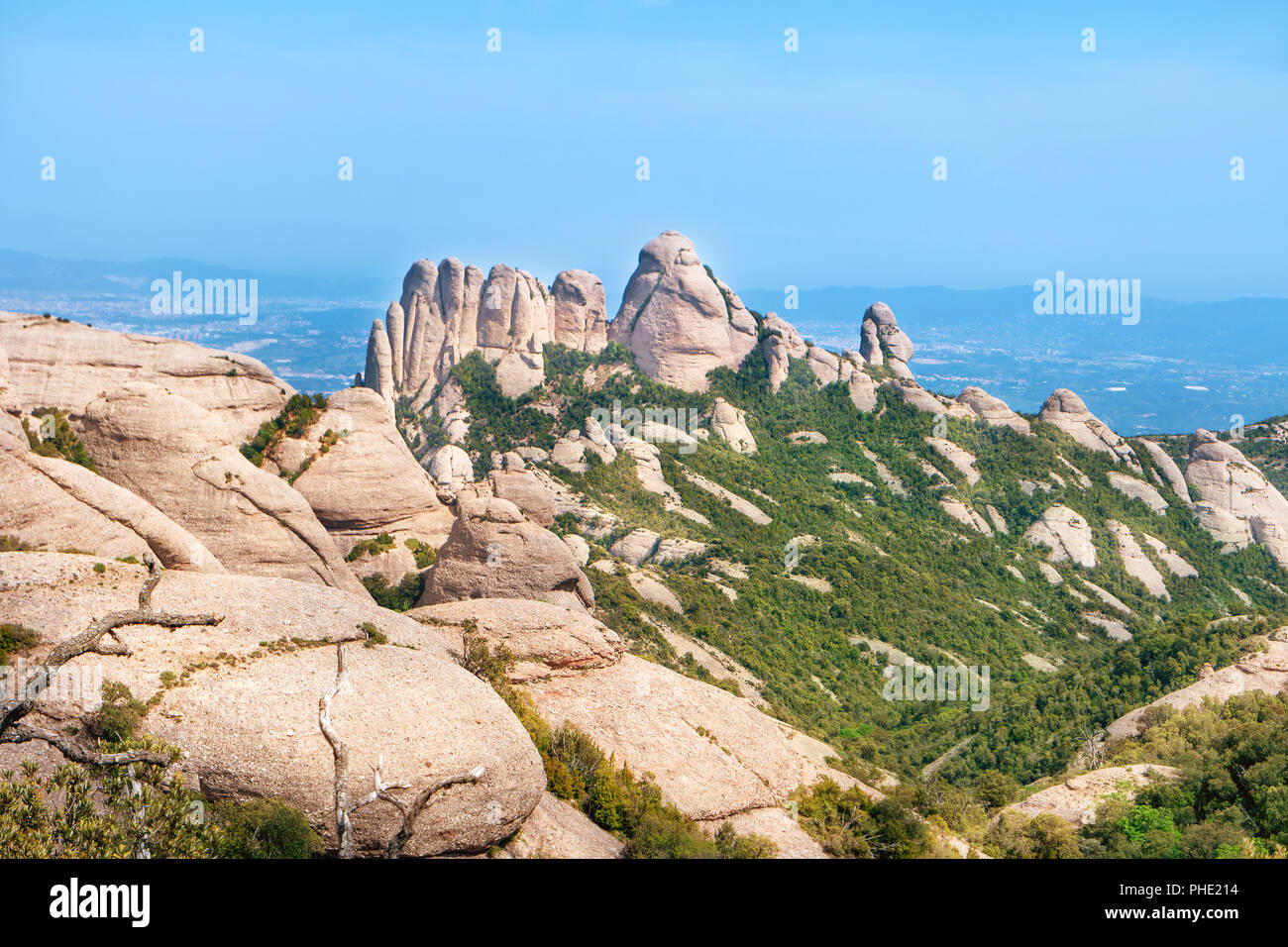 Landscape of mountain Montserrat Stock Photo