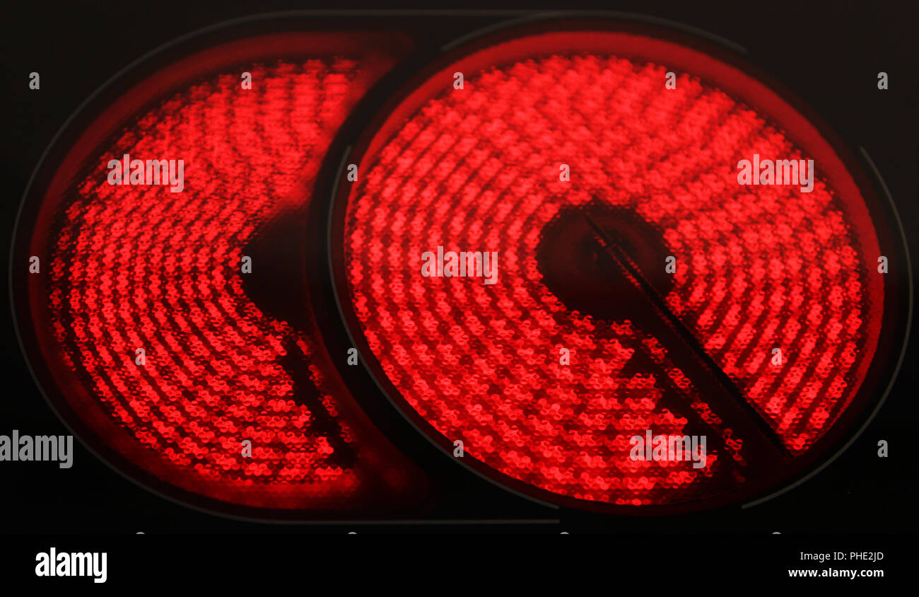 Hot electric hob Stock Photo Alamy