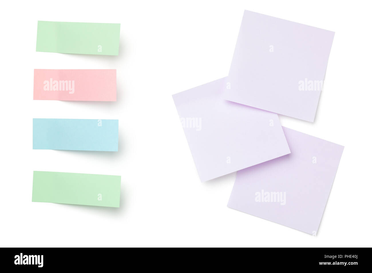 Sticky Post Note Paper Isolated on White Background Stock Photo - Alamy