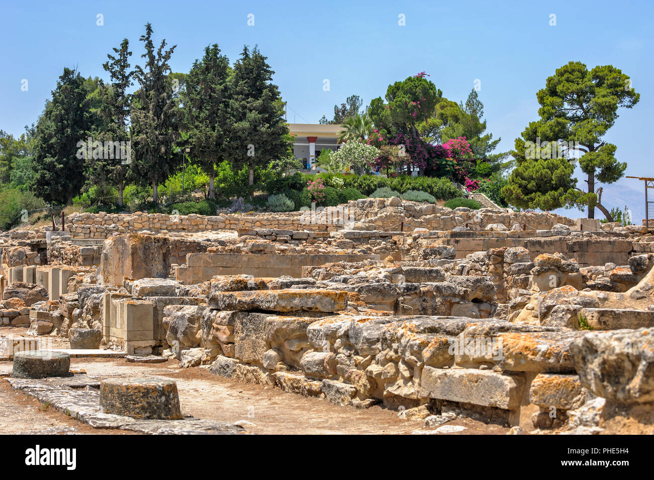 Phaistos palace on Crete, Greece Stock Photo