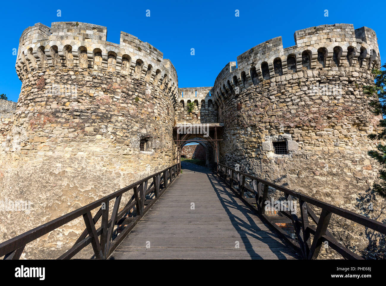 Famous fortress Kalemegdan in Belgrade Stock Photo