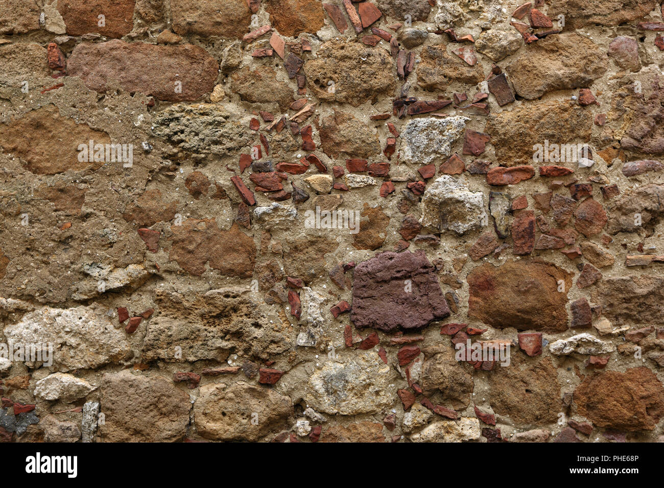 old stone and brick wall  background Stock Photo